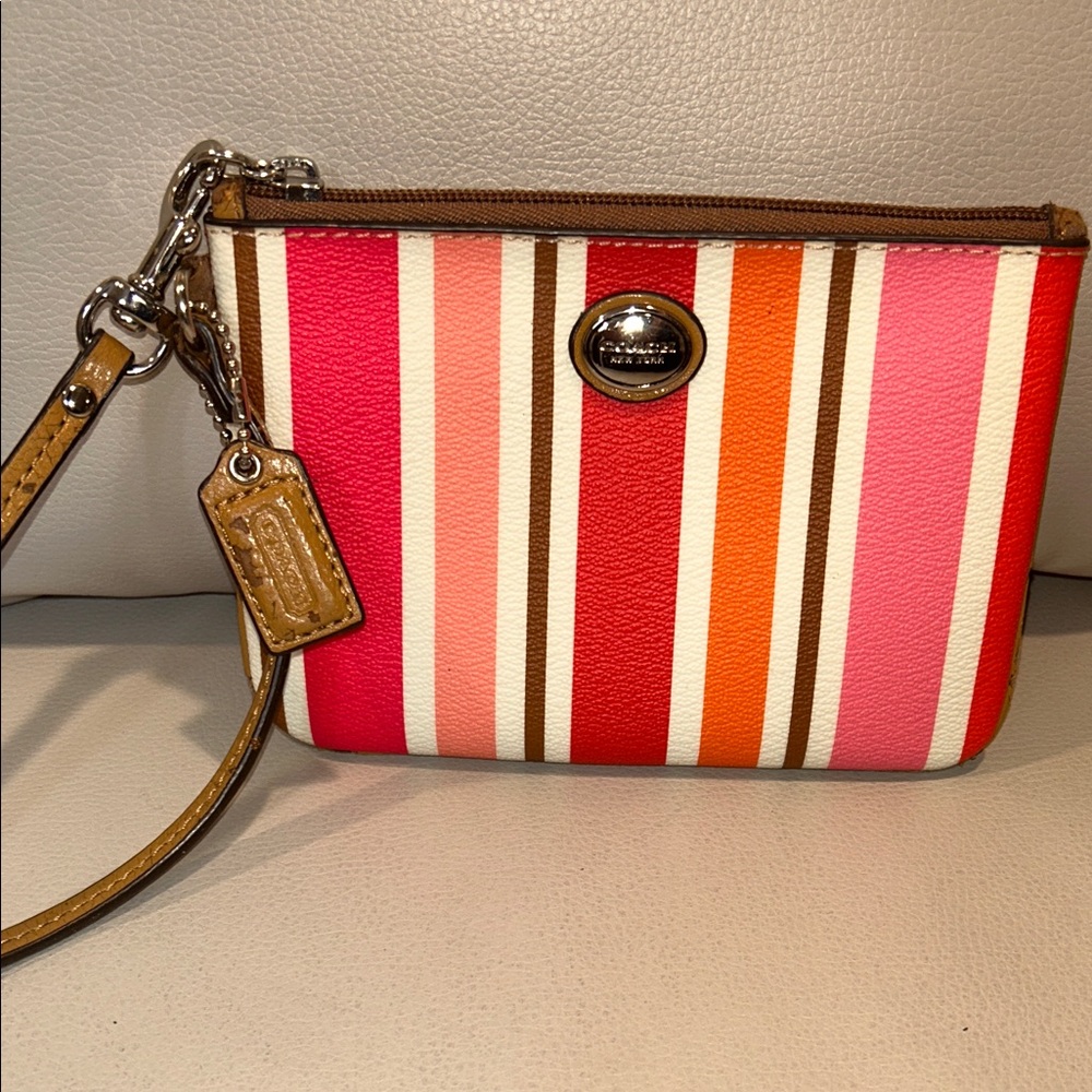 REHAB-Coach Multicolor Striped Wristlet
